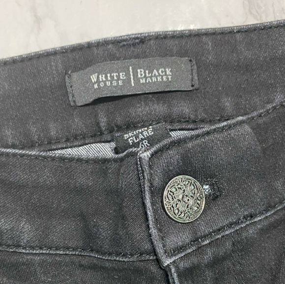 WHBM Black Skinny Flare Honore Jeans 6r - Picture 3 of 7